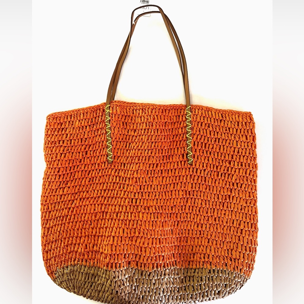 Loft straw purse